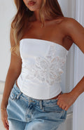 Martini Hour Strapless Bustier Cream