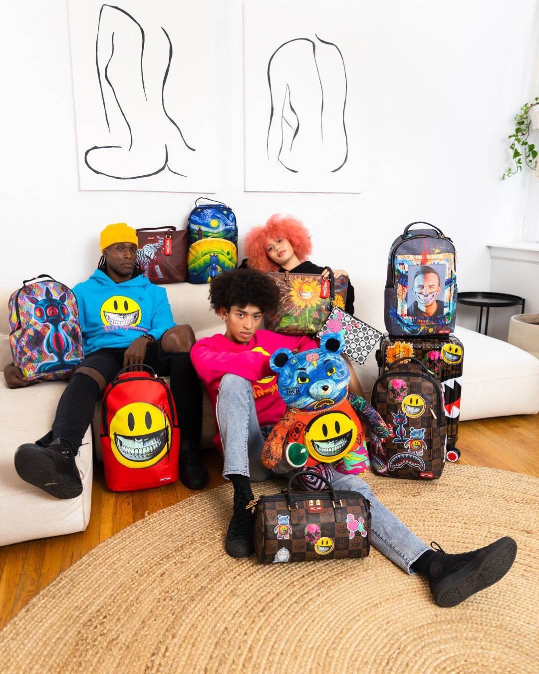 POODLE CHECK RON ENGLISH COLLAB POUCHETTE