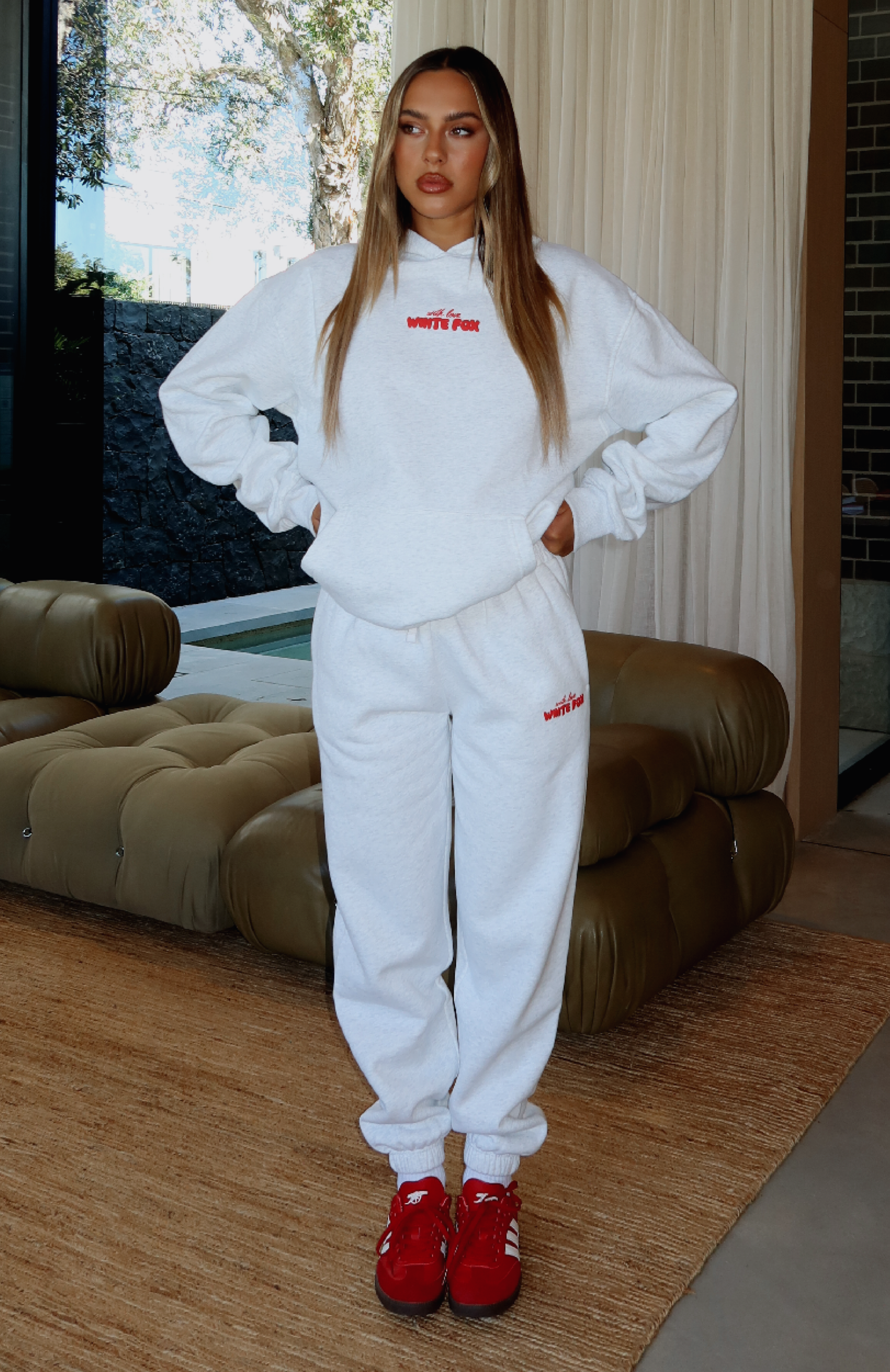 With Love In The Moment Sweatpants Grey Marle
