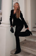 Moonlit Vows Beaded Pants Black