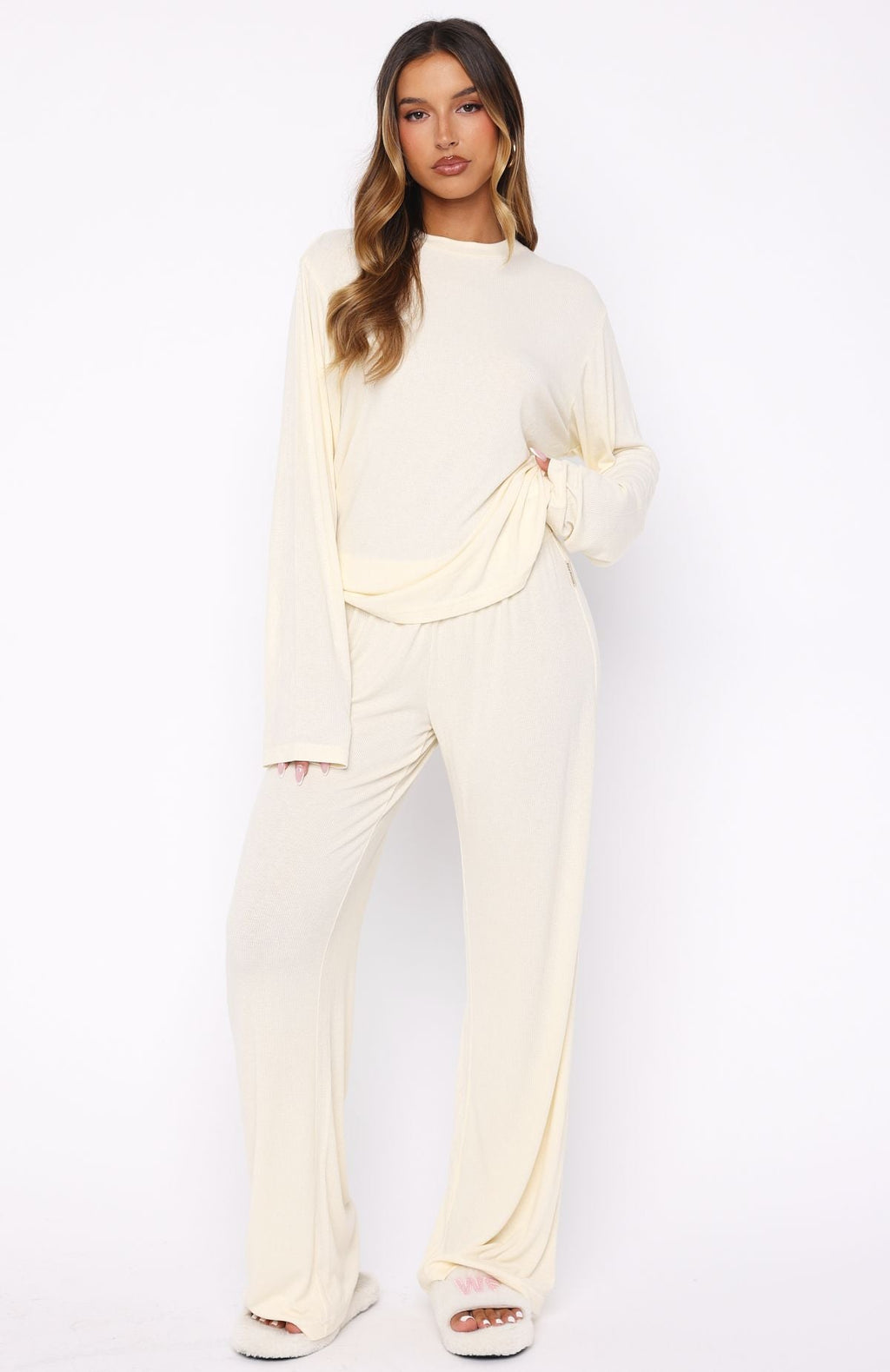 Wish Upon A Star Pyjama Long Sleeve Top Off White