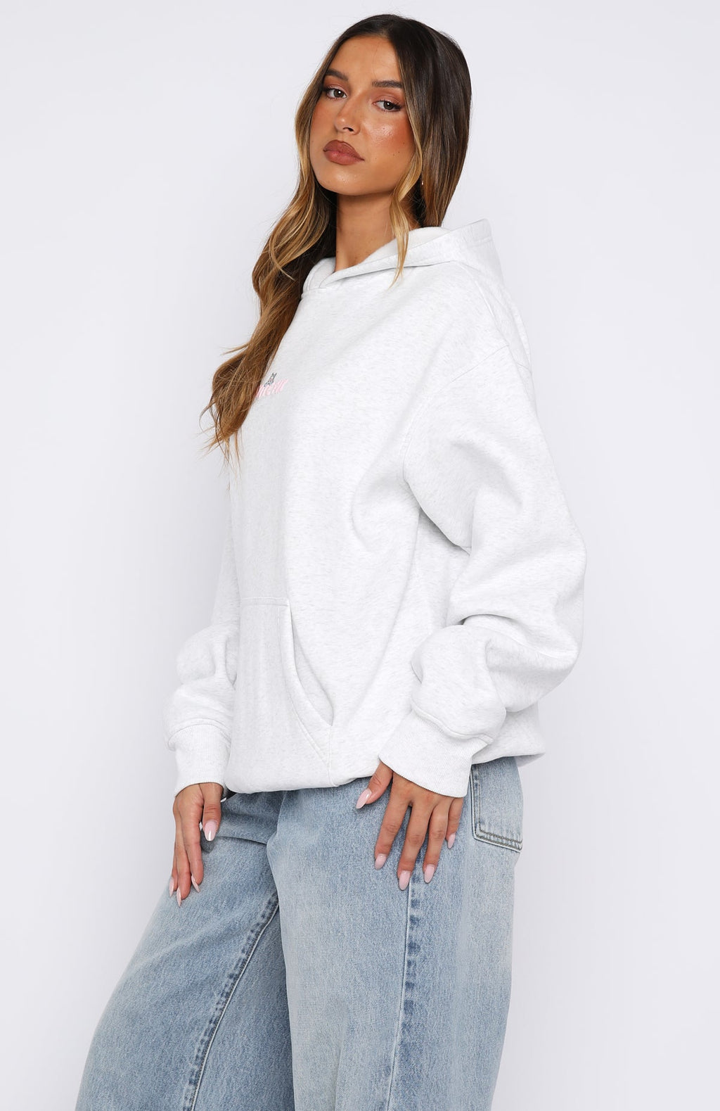 Bubbles & Foxy Friends Oversized Hoodie Frosty