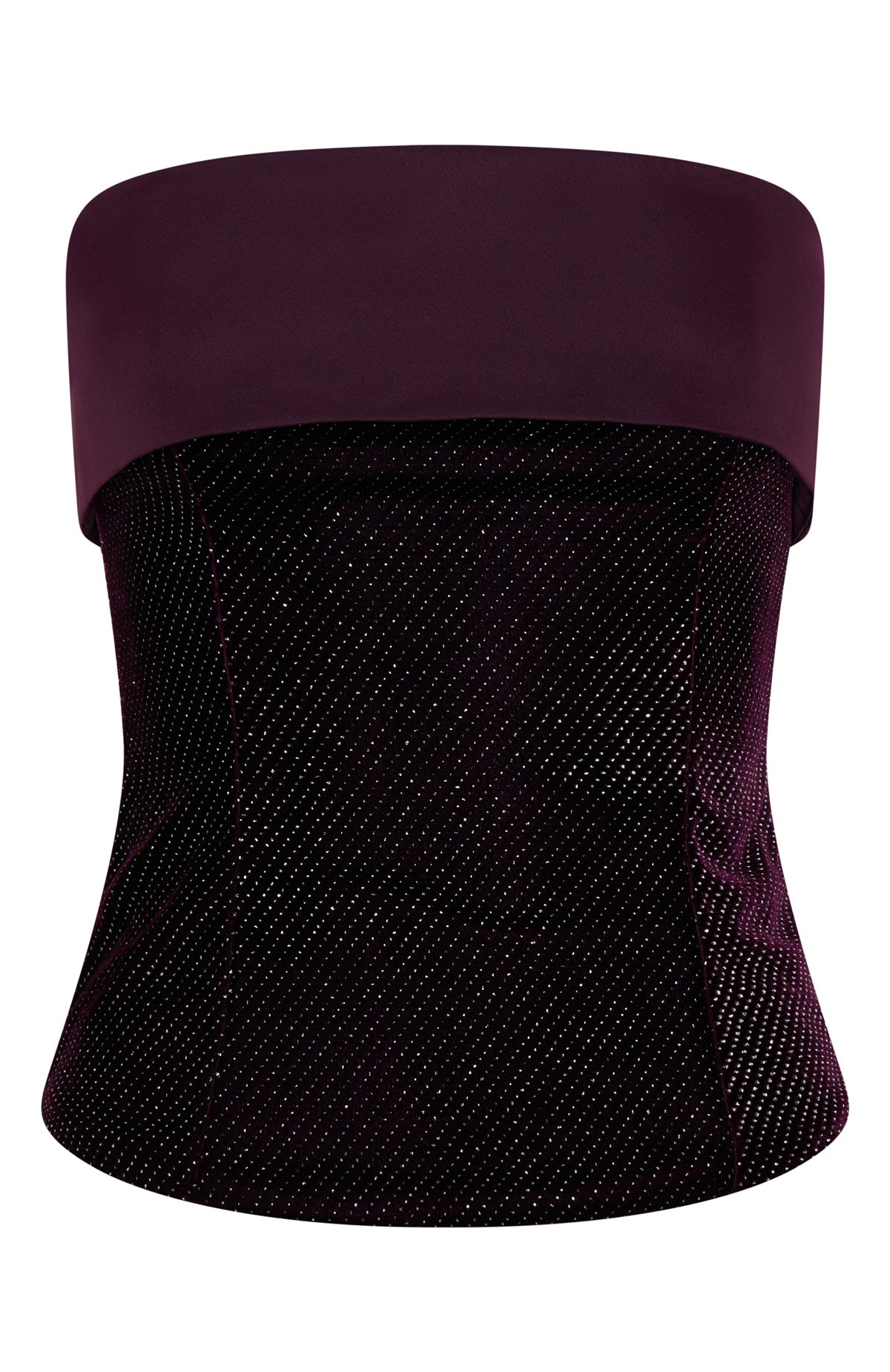 Loud Luxury Strapless Bustier Wine